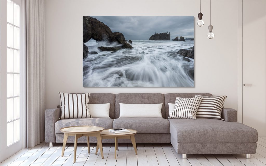 Washington Fine Art Photography artwork seascape ocean waves surf sea stack Michael Andrejkow