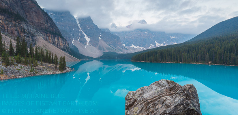 Moraine Blue Banff Canada Rocky Mountain Michael Andrejkow Luxury Fine Art Print Photography Collection Wall Artwork