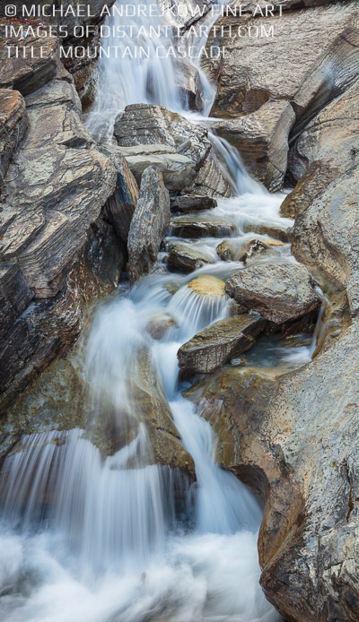 Mountain Cascade Waterfall Falls Michael Andrejkow Luxury Fine Art Nature Landscape Photography Collection Home Decor Artwork Wall Display Interior Design