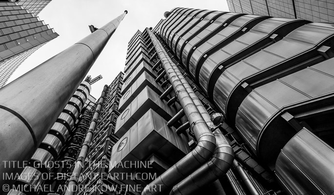 Ghosts In The Machine Heavy Metal Architecture Abstract Metallic Black and White Michael Andrejkow Luxury Fine Art Photography Collection Wall Artworks Masterworks Prints For Sale
