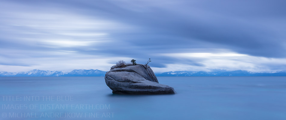 Into The Blue Lake Long Exposure Blue Hour Panorama Michael Andrejkow Luxury Fine Art Photography Collection Panoramic Wall Artworks Prints For Sale Interior Design Home Decor Masterwork