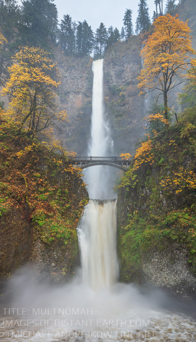 Multnomah Falls Waterfall Bridge Columbia River Gorge Oregon Michael Andrejkow Luxury Fine Art Photography Collection Wall Artworks Prints For Sale Interior Design Home Decor