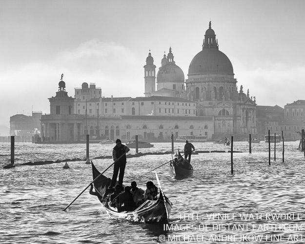 Venice Waterworld Santa Maria Della Salute Basilica Venice Italy Gondola Taxi Michael Andrejkow Luxury Fine Art Photography Collection Wall Artworks Prints For Sale Home Decor