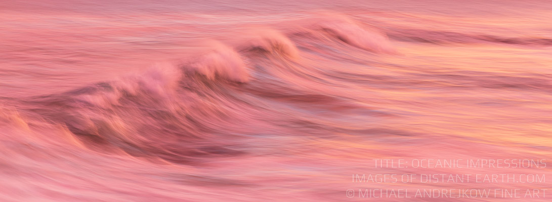 Oceanic Impressions Michael Andrejkow Luxury Fine Art Photography Print Collection Wave Surf Pink Dawn Wall Artworks