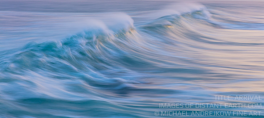 Oceanic Michael Andrejkow Luxury Fine Art Photography Collection Wall Artwork Wave Surf Arrival California Coast Dawn